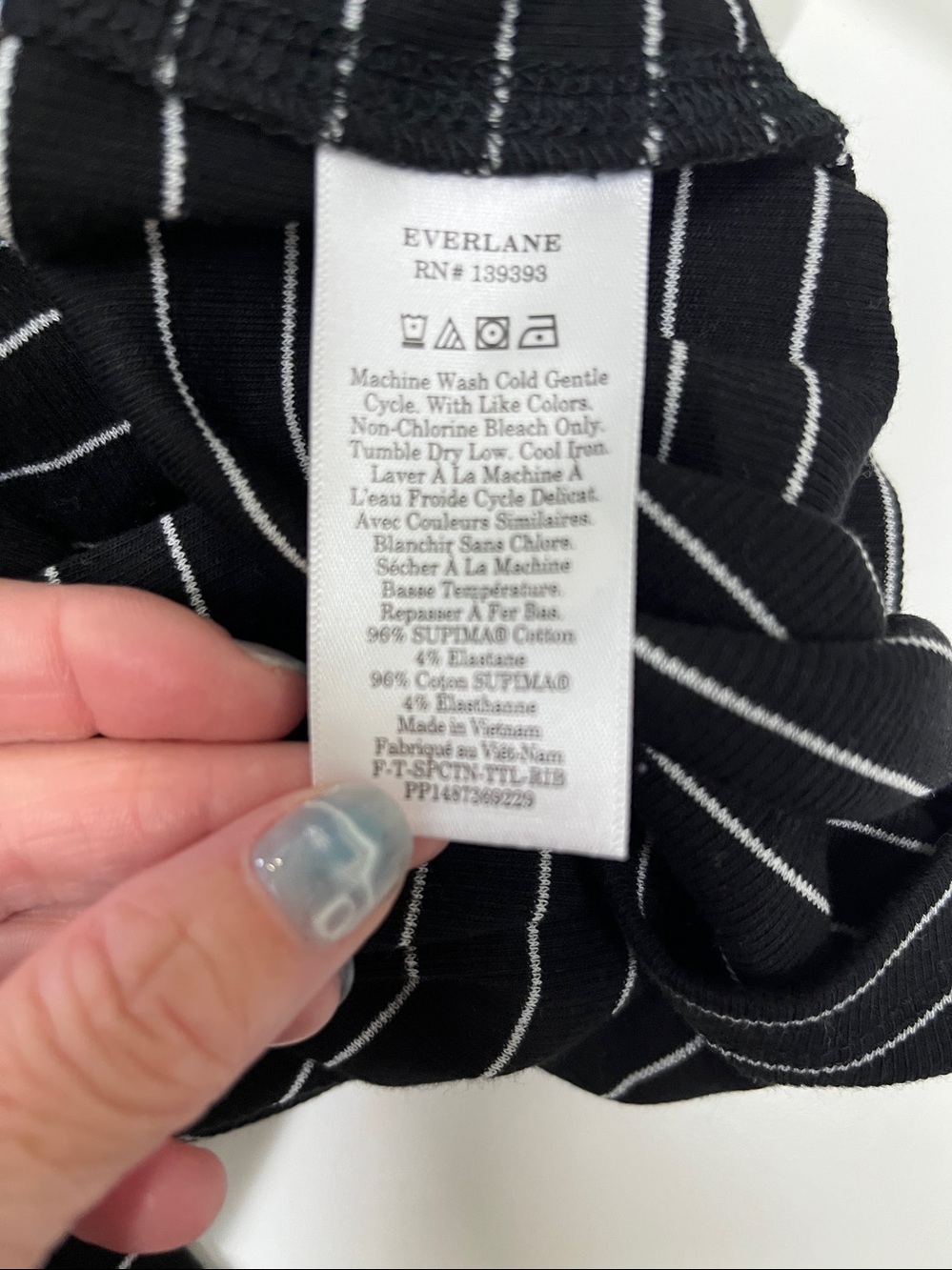 NWT Everlane "The Pima Micro Rib Turtleneck" Black/Canvas tan size XXS - Picture 5 of 5